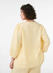 Chemisier en lin et viscose avec manches 3/4, Jaune clair, Model image number 2