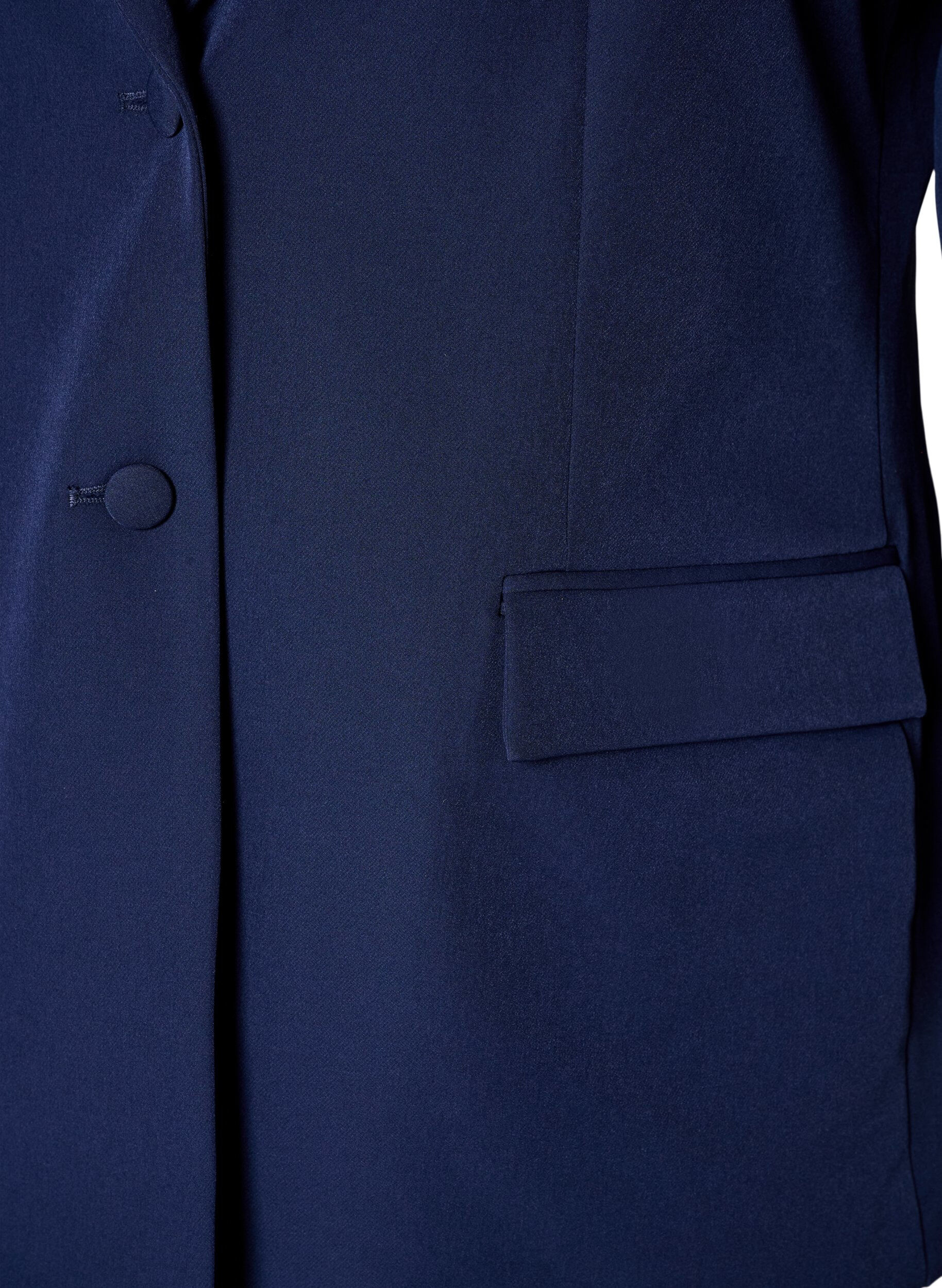 ZizziBlazer classique avec fermeture boutonn&eacute;e, Bleu, Packshot image number 2