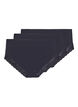 Lot de 3 culottes taille haute avec bordure en dentelle, Noir, Packshot image number 1