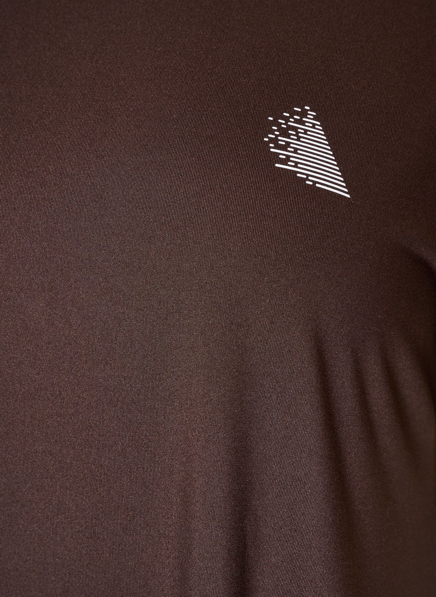 ZizziT-shirt d'entra&icirc;nement long, Marron, Packshot image number 2