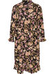 Robe midi &agrave; imprim&eacute; floral avec ceinture amovible &agrave; nouer, Noir, Packshot image number 0