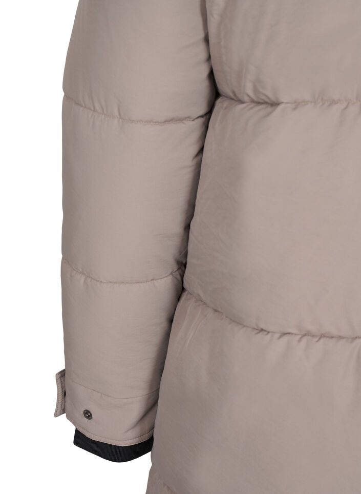 Doudoune dotée d’une capuche et ornée de détails contrastés, Beige, Packshot image number 4