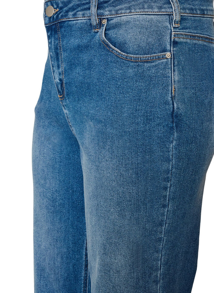 Jean droit &agrave; l'aspect l&eacute;g&egrave;rement us&eacute;, Bleu Clair, Packshot image number 2