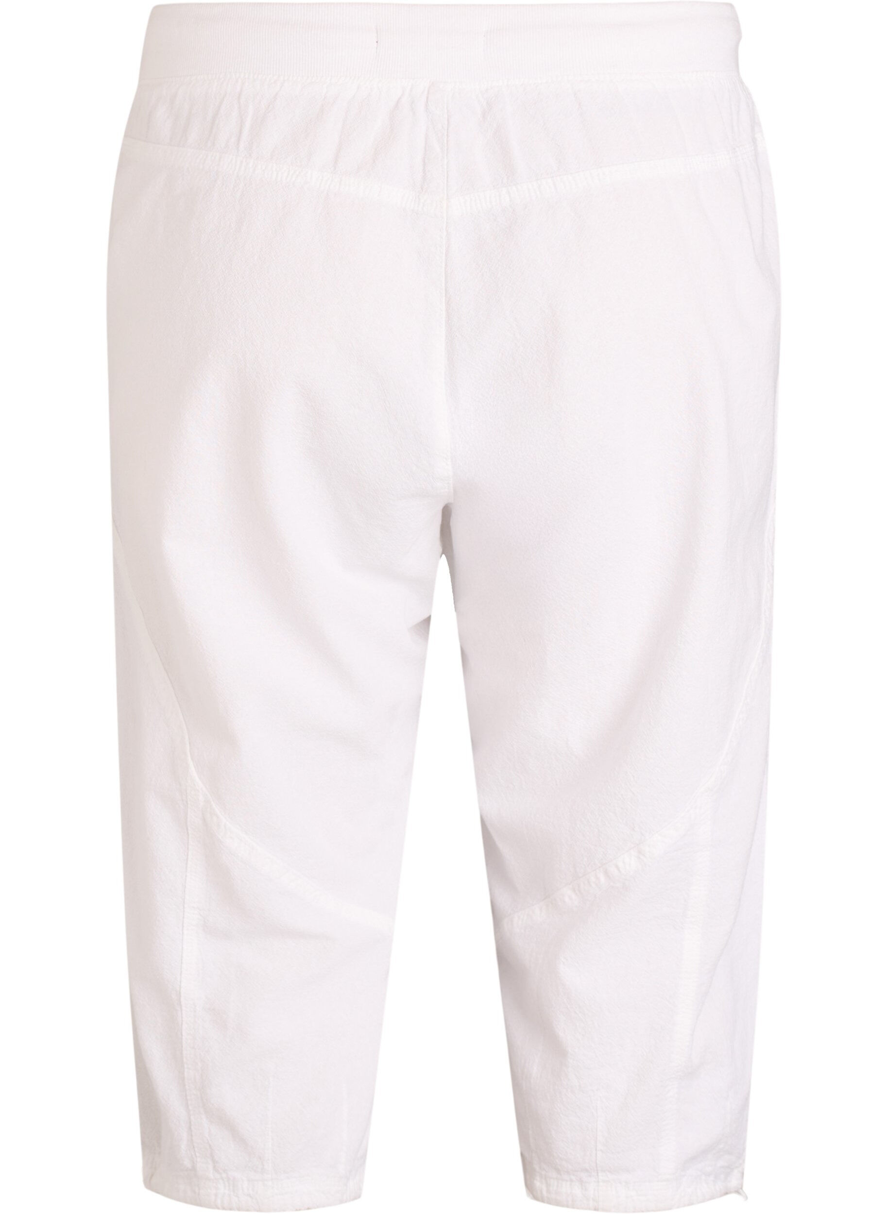 ZizziPantacourt en coton, Blanc, Packshot image number 1