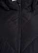 Long manteau d'hiver &agrave; fermeture &agrave; attaches et col en fausse fourrure, Noir, Packshot image number 2