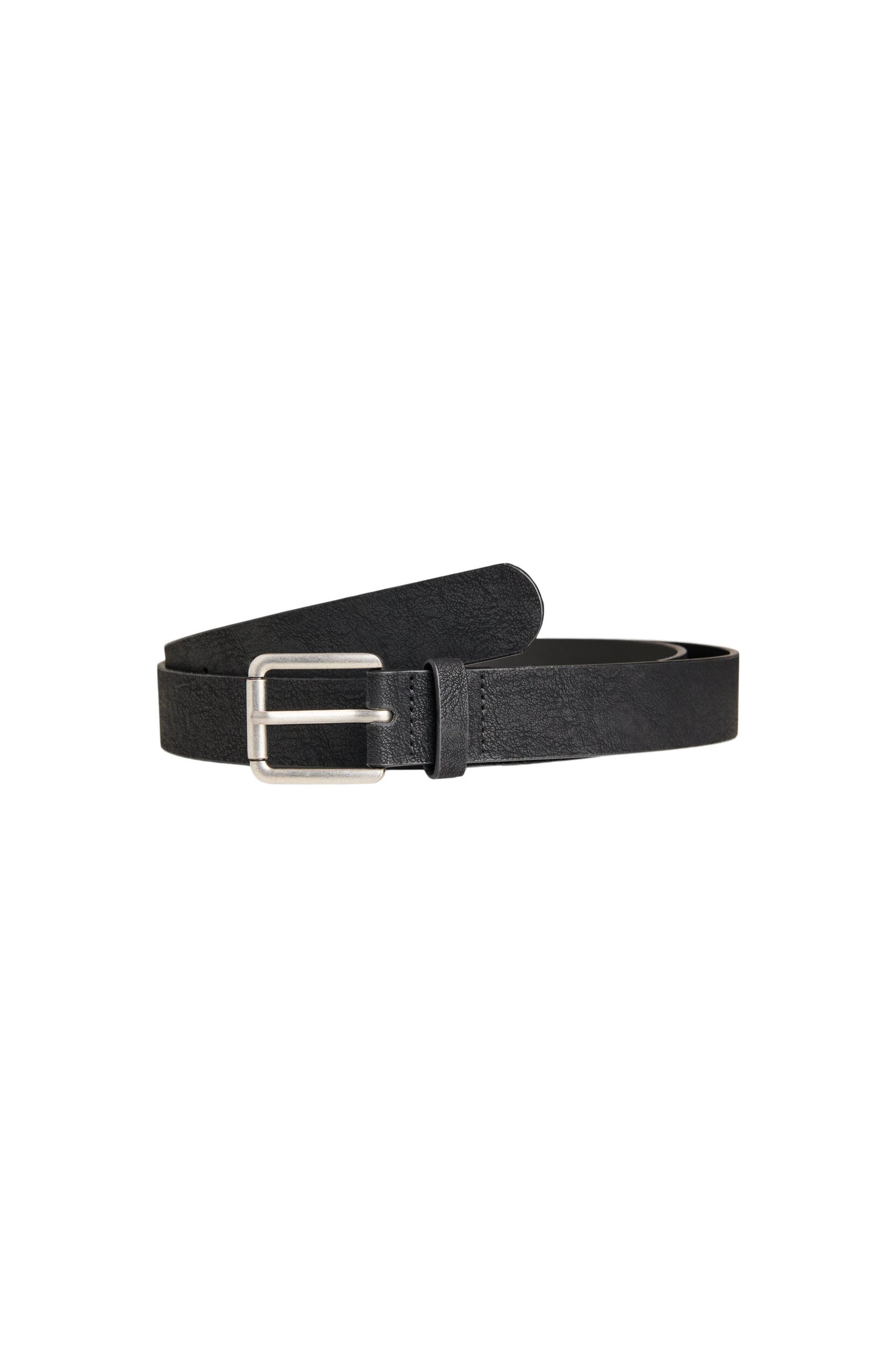 ZizziCeinture en cuir m&eacute;lang&eacute; avec boucle classique, Noir, Packshot image number 1