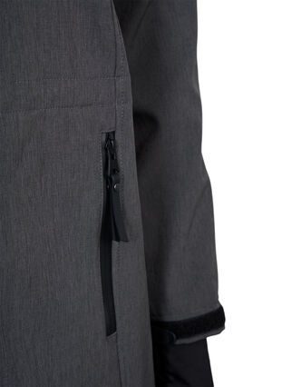 Veste Softshell avec capuche amovible, Dark Grey Melange, Packshot image number 3