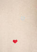 Chemisier en jersey avec des c&oelig;urs et manches 3/4, Beige, Packshot image number 2