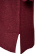 Robe courte en maille avec ourlet ondul&eacute; et fentes, Bordeaux, Packshot image number 3