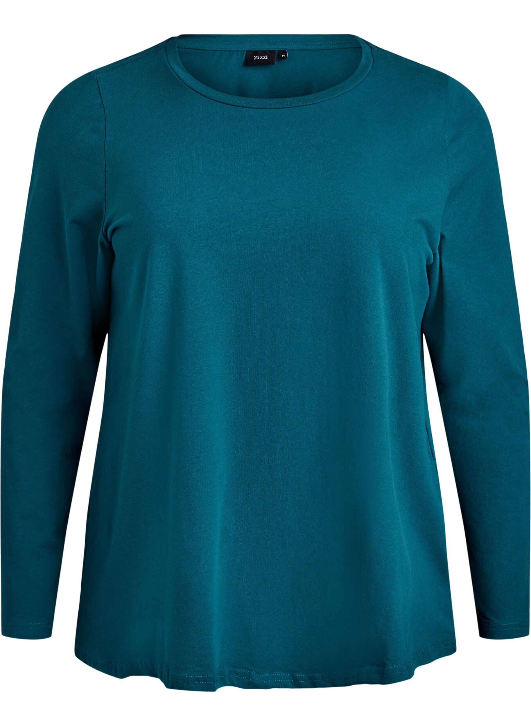 ZizziTop basic en jersey avec manches longues, Vert fonc&eacute;, Packshot image number 0