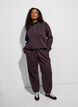 Pantalon de jogging taille haute avec cordon de serrage, Marron, Model image number 0