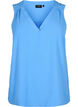 Haut sans manches effet froiss&eacute;, Bleu, Packshot image number 0