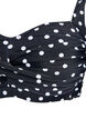 Haut de bikini rembourr&eacute; et imprim&eacute;, Noir, Packshot image number 2