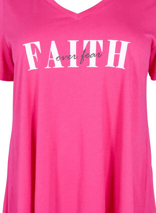 T-shirt en coton à manches courtes, Shocking Pink FAITH, Packshot image number 2