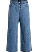 Jean coupe ample avec coutures apparentes, Bleu Clair, Packshot image number 0