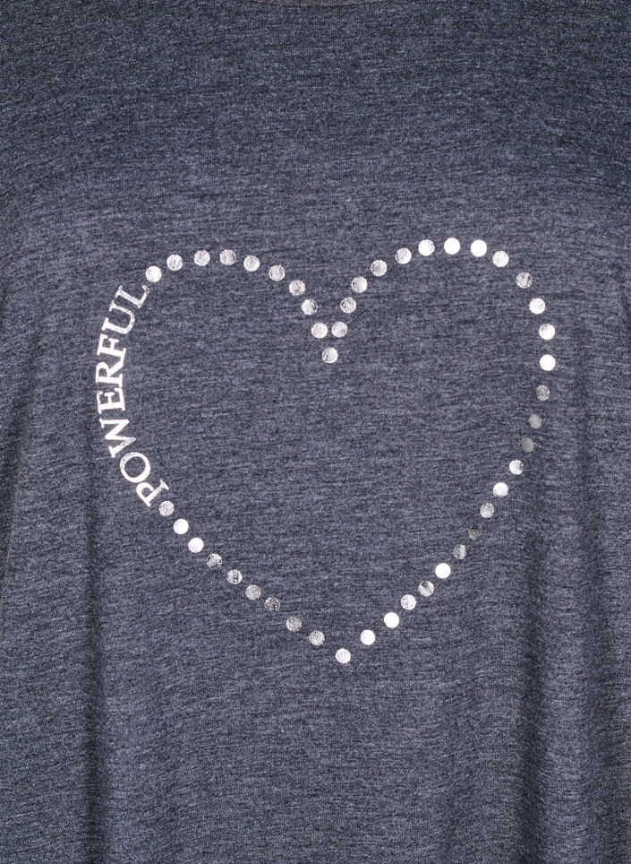 Chemise de nuit &agrave; manches courtes avec imprim&eacute; de texte, , Packshot image number 2