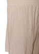 Short taille haute en lin et viscose, Beige, Packshot image number 2