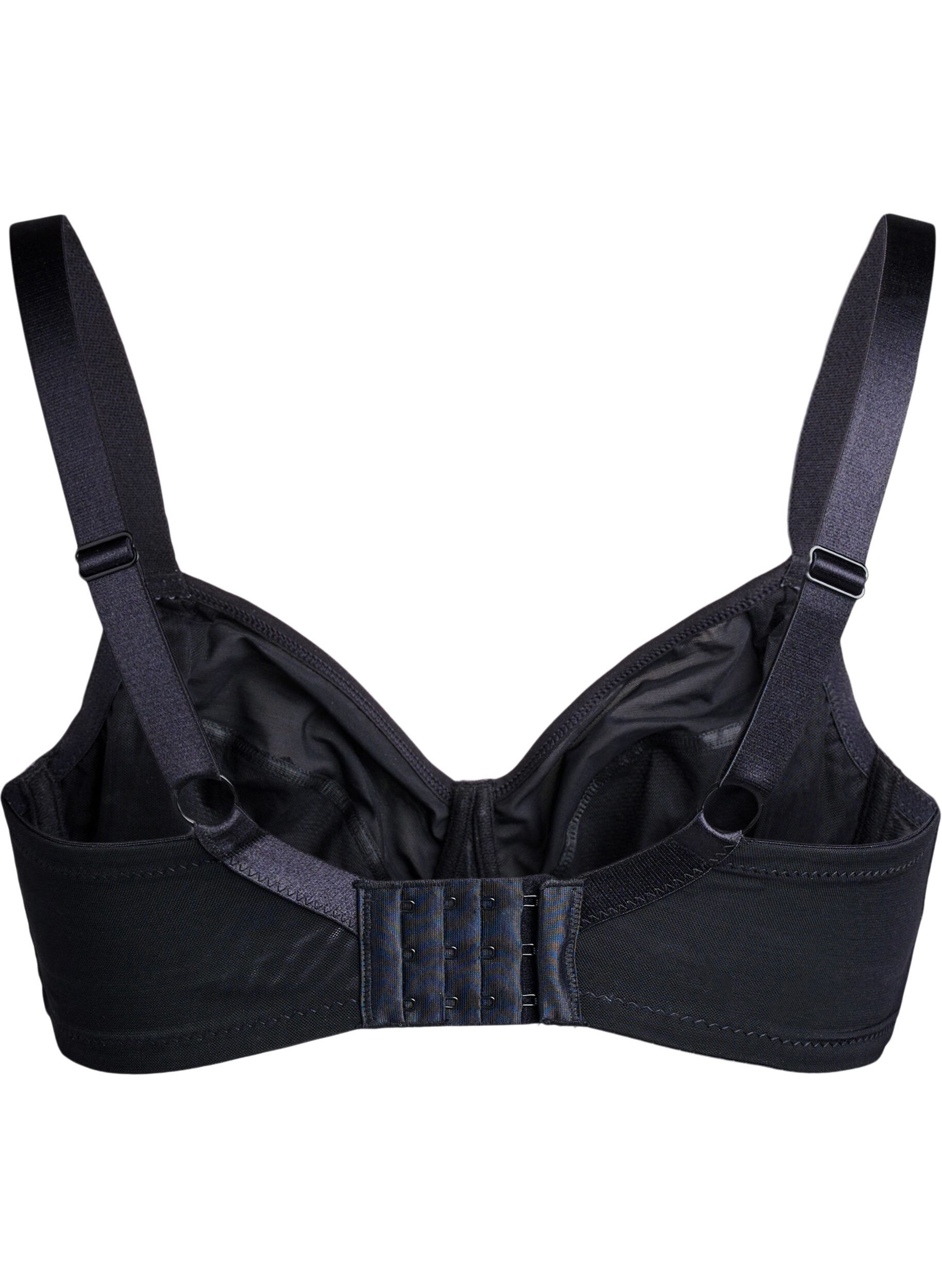 Zizzi Soutien-gorge couvrant basic en maille, Noir, Packshot image number 1