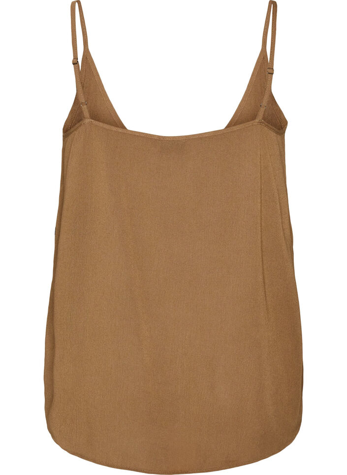 Top &agrave; bretelles en viscose, Marron, Packshot image number 1