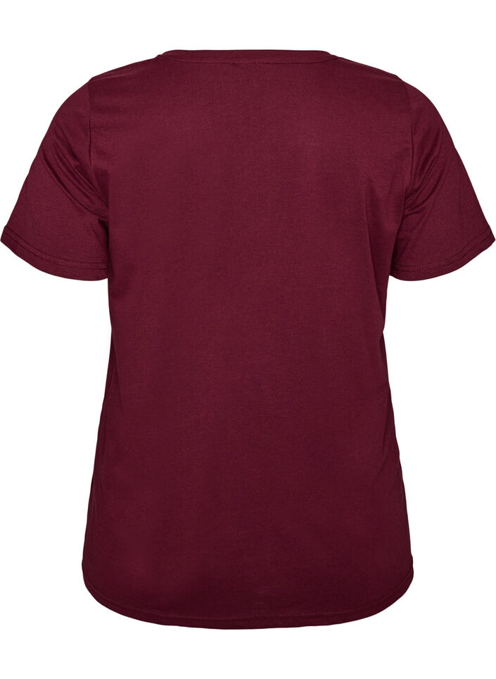 T-shirt imprim&eacute;, Bordeaux, Packshot image number 1