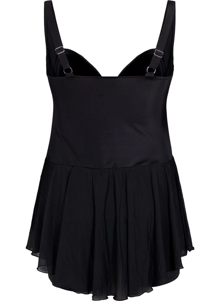 Robe de bain avec jupe et short intérieur, Black, Packshot image number 1