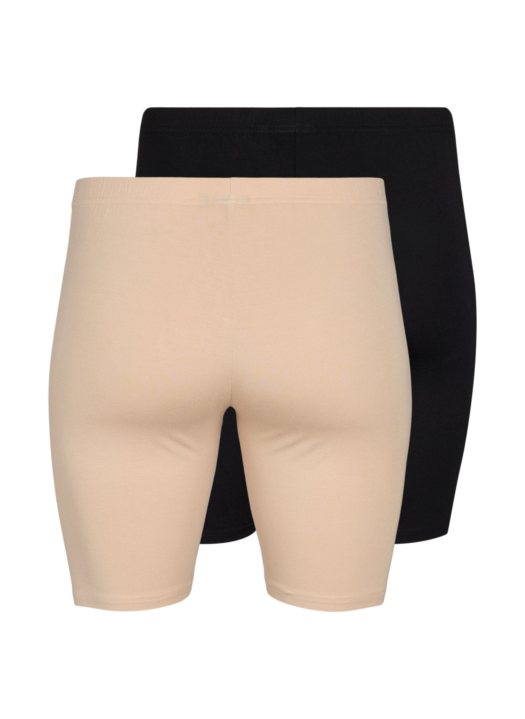 Zizzi Short cycliste en viscose (lot de 2), Beige, Packshot image number 1