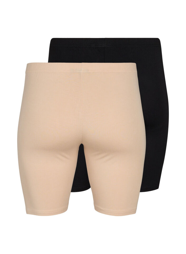 Short cycliste en viscose (lot de 2), Beige, Packshot image number 1