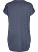 Chemise de nuit &agrave; manches courtes avec imprim&eacute; de texte, Gris bleut&eacute;, Packshot image number 1