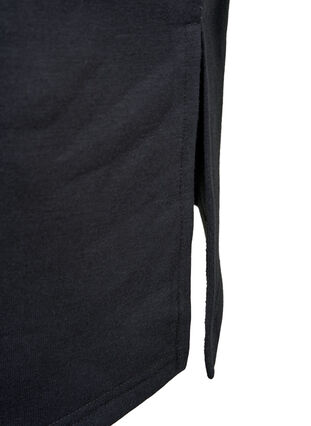Robe-pull avec capuche et fente, Black, Packshot image number 2
