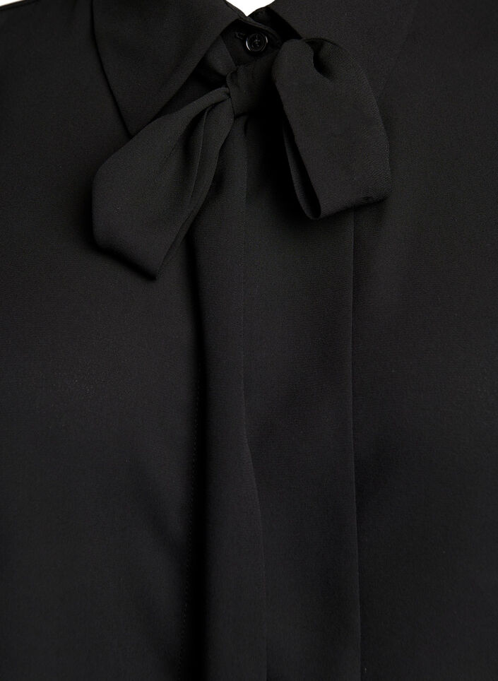 Col amovible avec lavallière détachable, Noir, Packshot image number 2