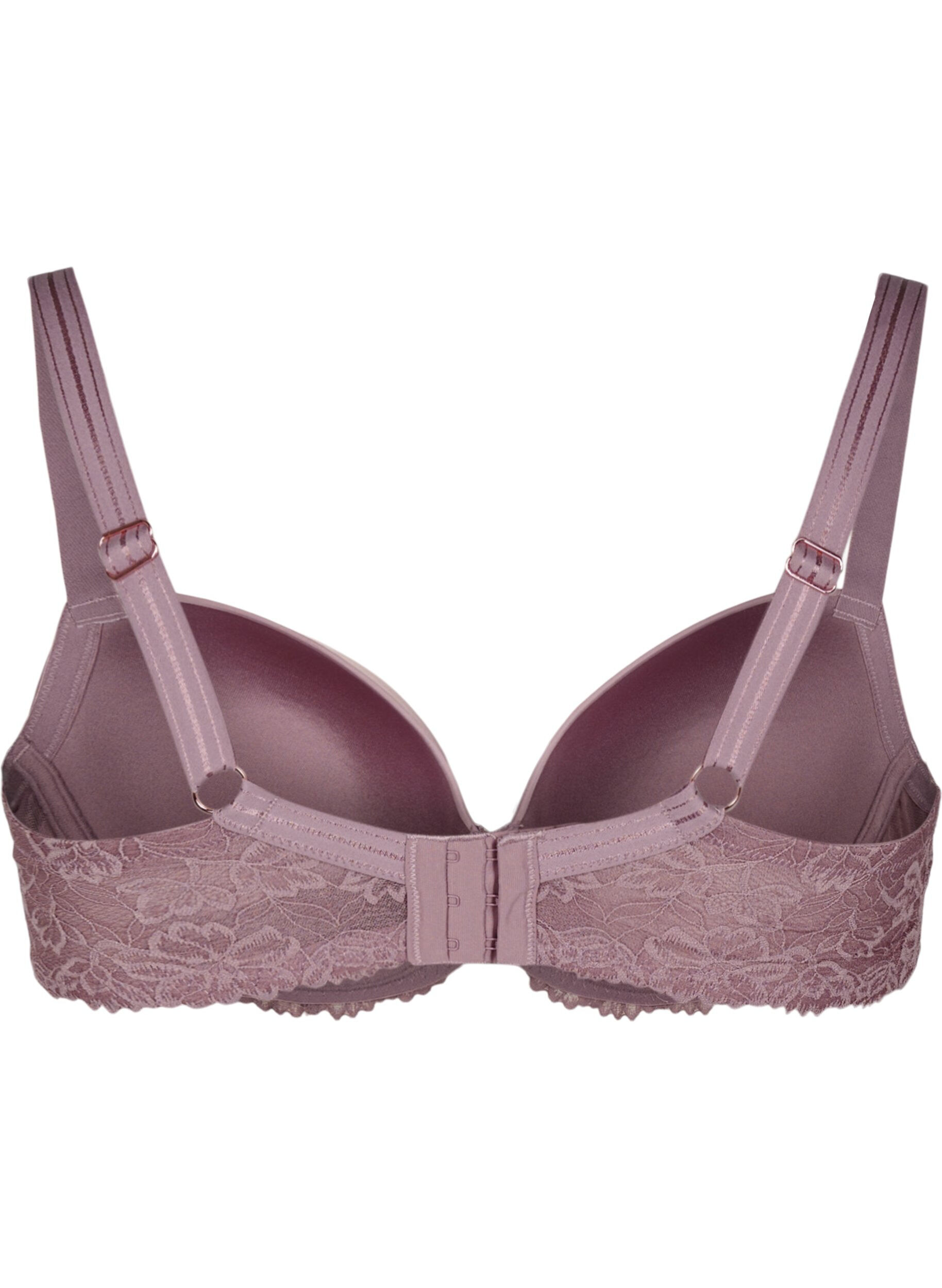Zizzi Soutien-gorge moul&eacute; avec dentelle et coupes lisses, Rose, Packshot image number 1