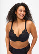 Soutien-gorge rembourr&eacute; &agrave; armatures avec broderie, Noir, Model image number 0