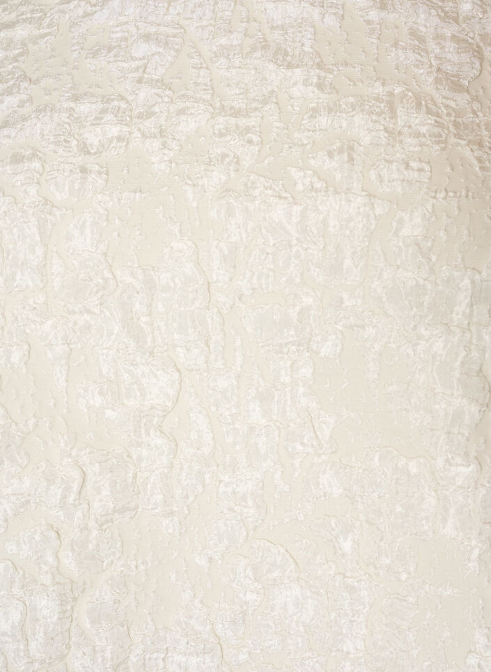 Blouse en jacquard avec des manches bouffantes et une coupe &eacute;vas&eacute;e, Vanille, Packshot image number 2