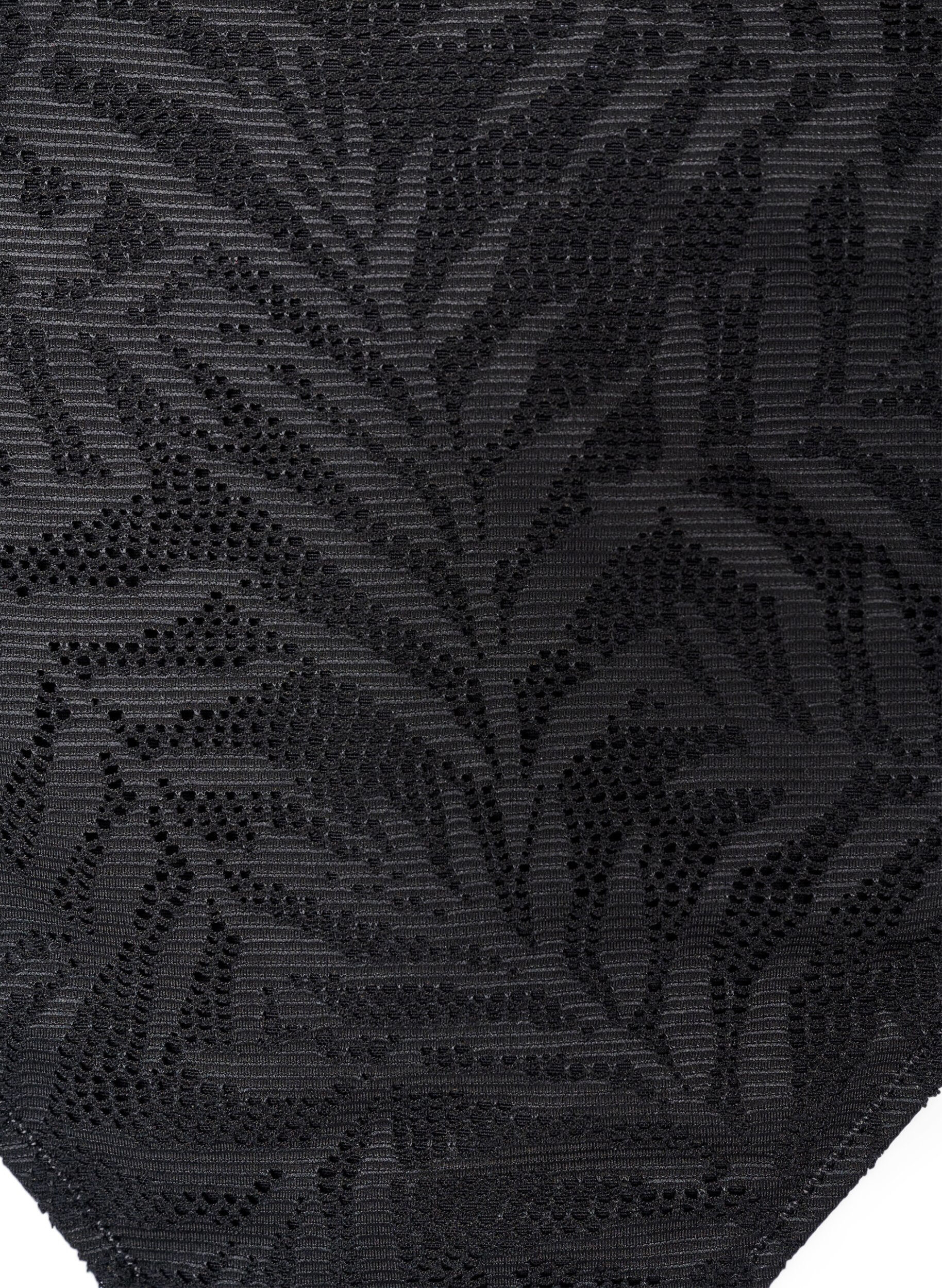 ZizziCulotte de bikini br&eacute;silienne en maille structur&eacute;e, Noir, Packshot image number 2