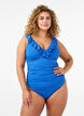 Maillot de bain avec volants et inserts amovibles, Bleu intense, Model image number 0