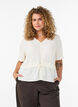 Blouse avec texture et lien &agrave; la taille, Vanille, Model image number 0