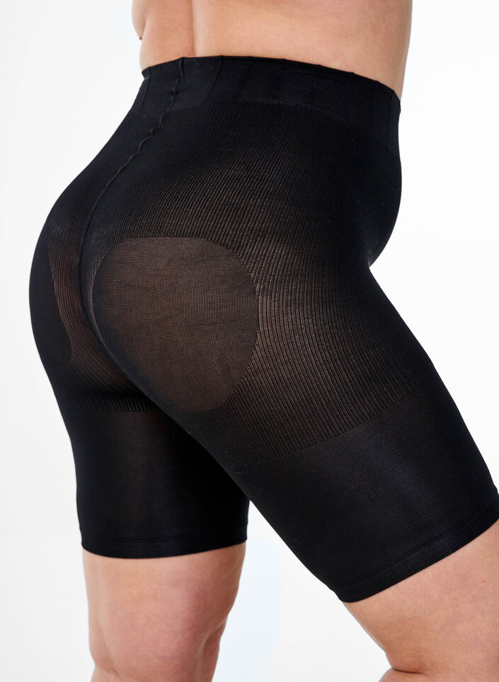 Lot de 2 shortys push-up 60 deniers avec effet sculptant, Noir, Packshot image number 3