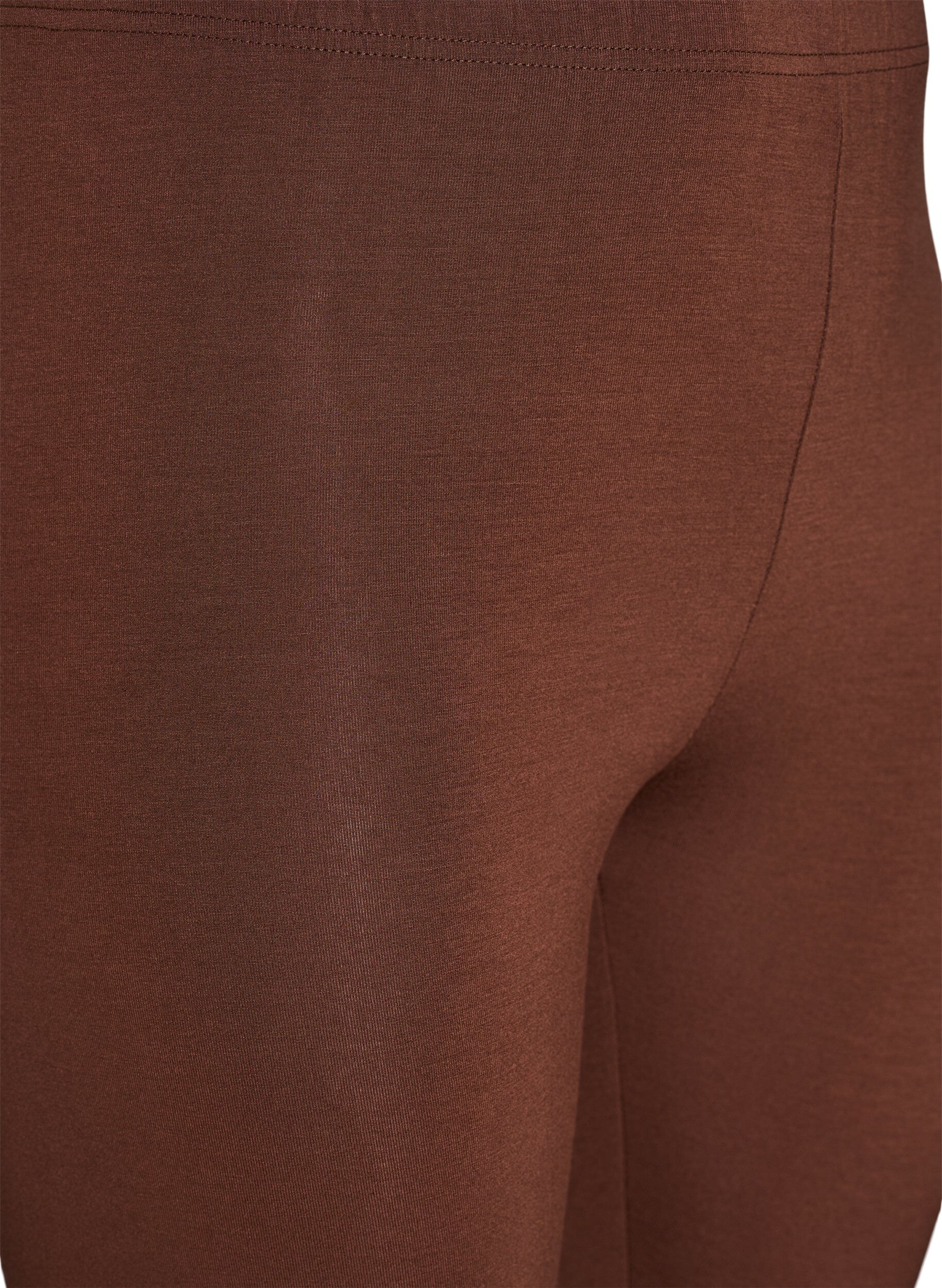 Zizzi Leggings basiques en viscose, Marron, Packshot image number 2