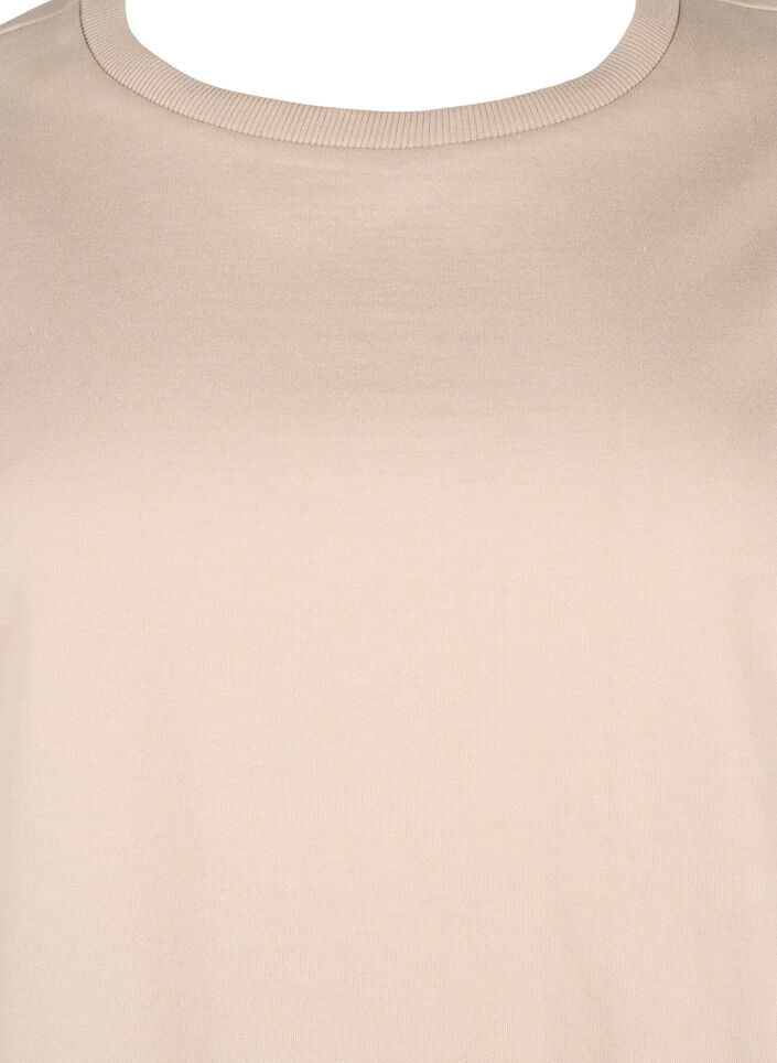 Sweatshirt à col rond, Simply Taupe, Packshot image number 2