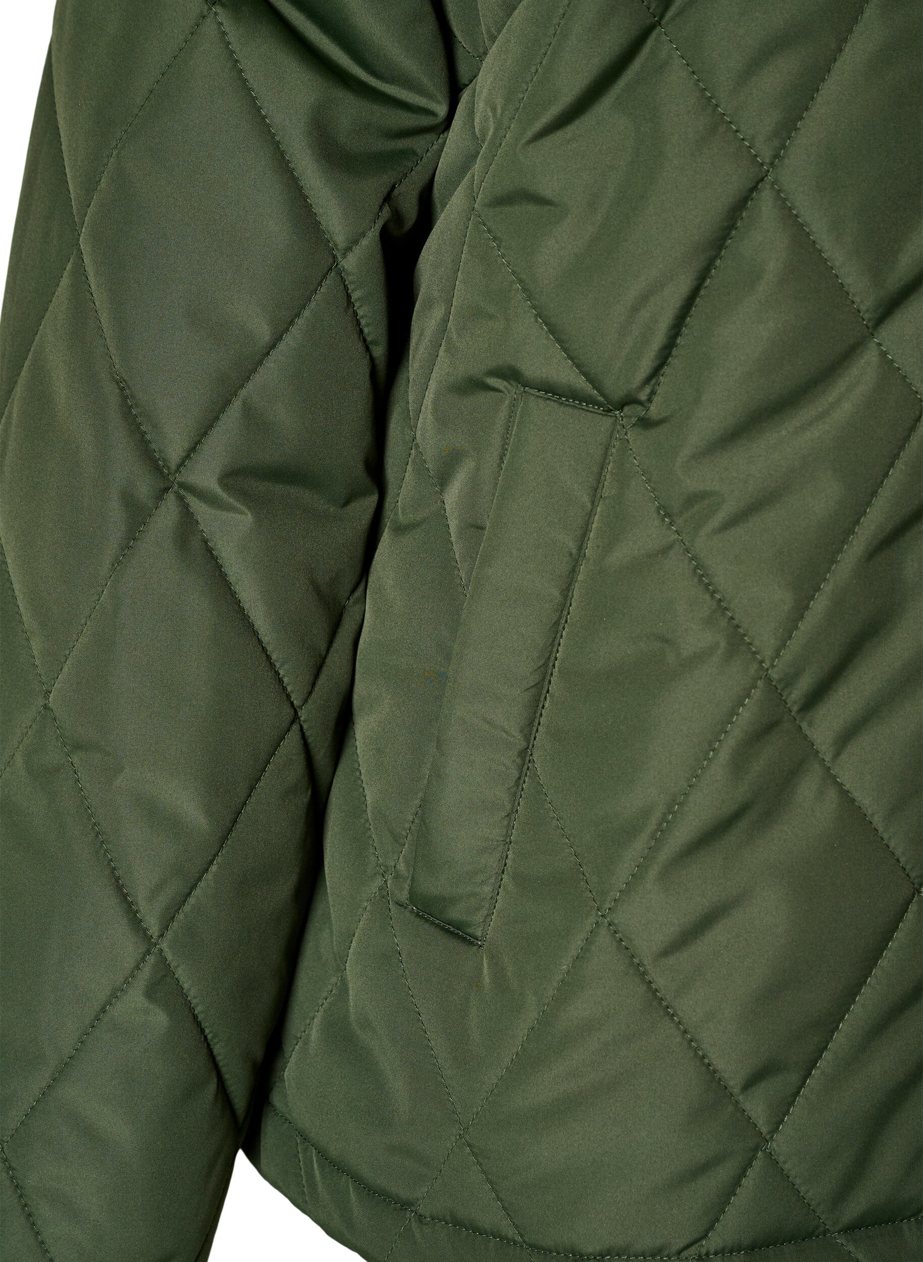 ZizziVeste l&eacute;g&egrave;rement matelass&eacute;e en losange, Vert, Packshot image number 3
