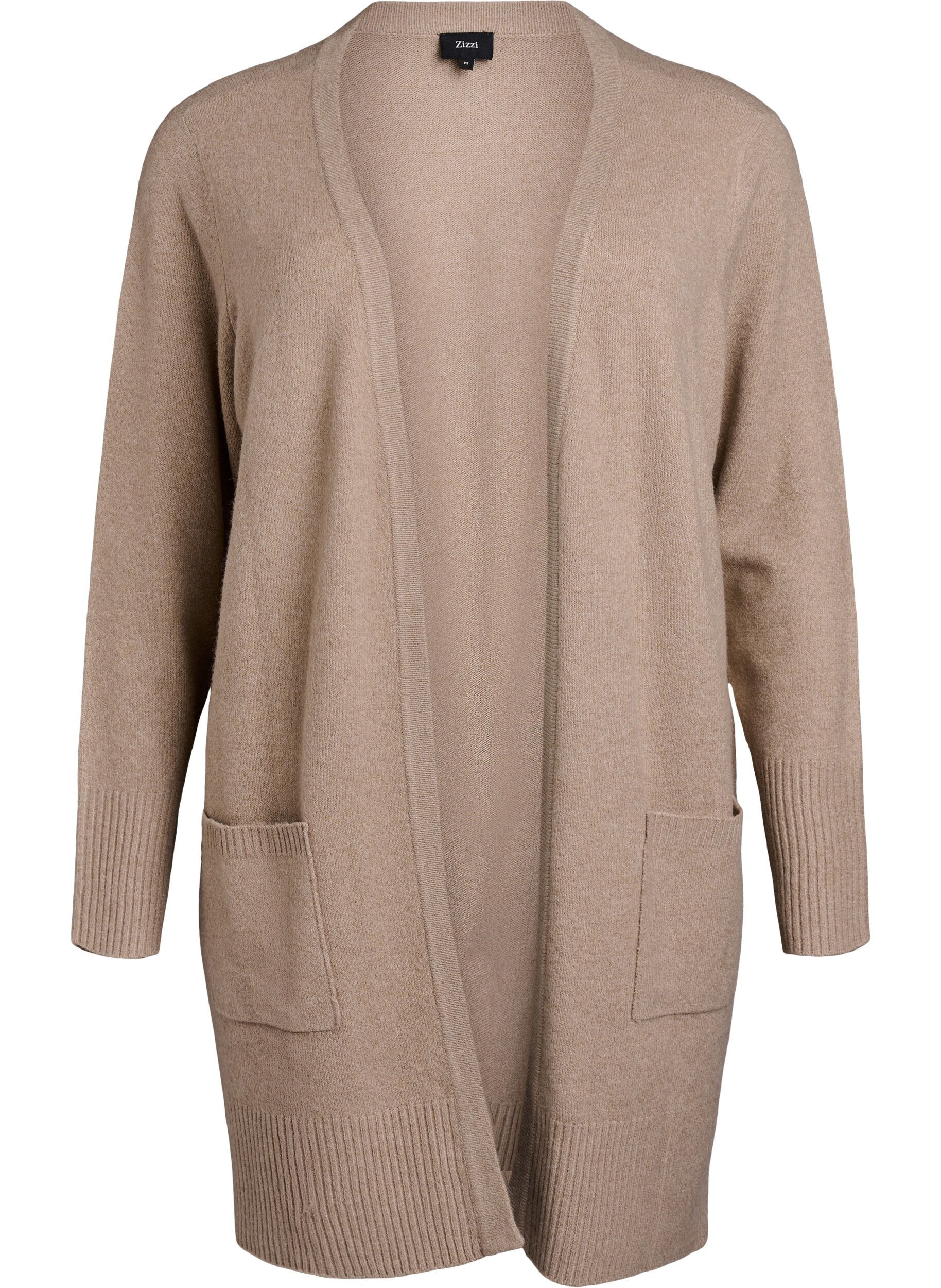 ZizziCardigan en tricot c&ocirc;tel&eacute; avec poches, Beige, Packshot image number 0