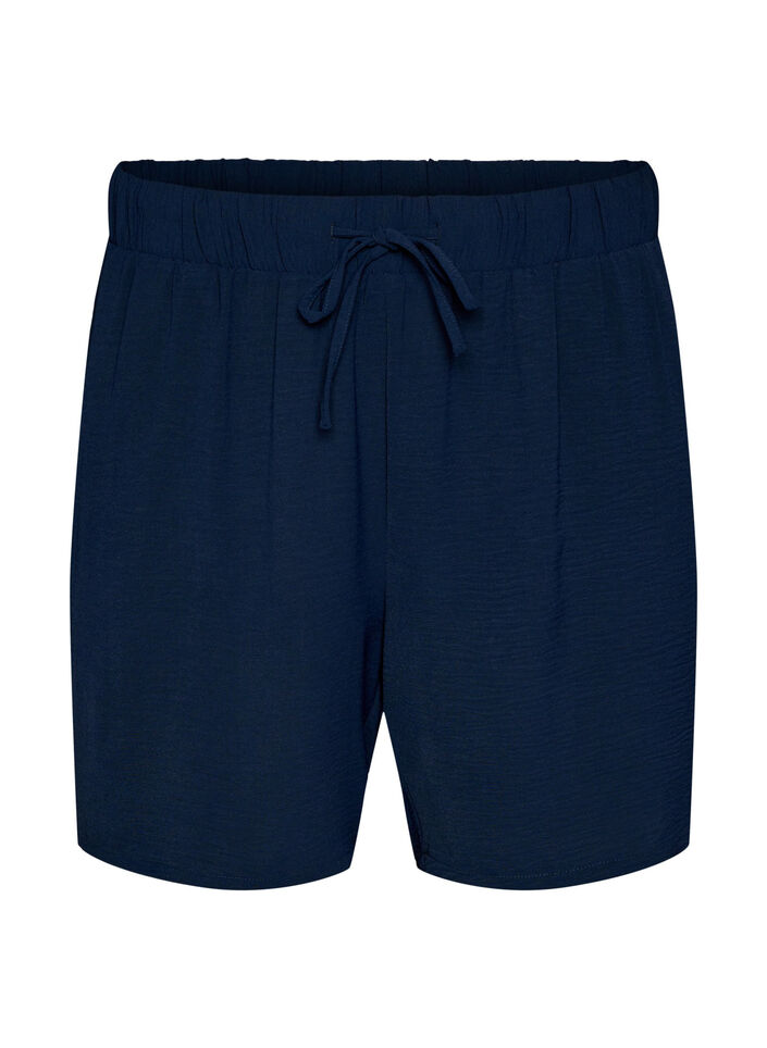 Short avec poches et ceinture &eacute;lastique, Bleu, Packshot image number 0