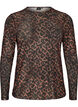 Blouse en maille avec imprim&eacute;, Marron, Packshot image number 0