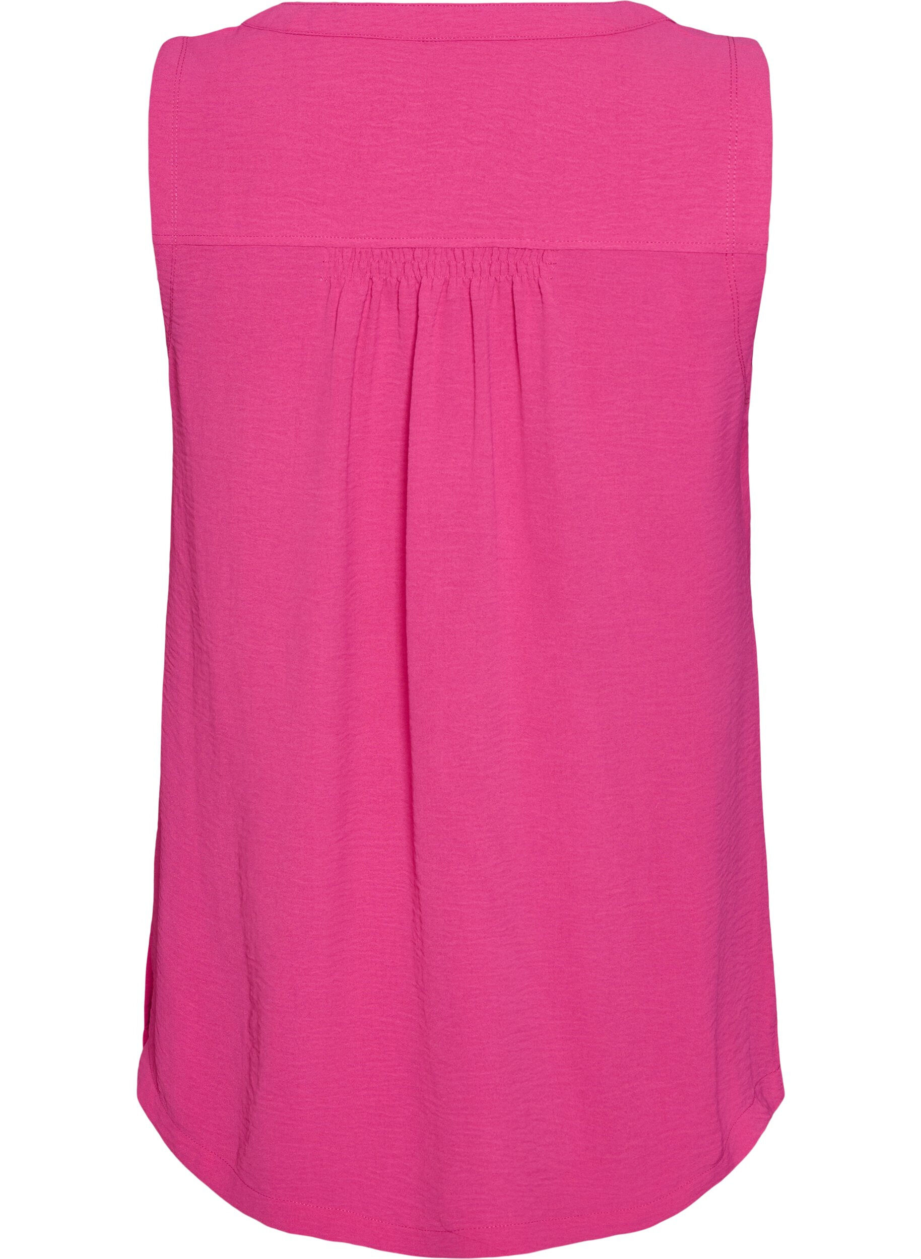 ZizziHaut sans manches effet froiss&eacute;, Rose, Packshot image number 1