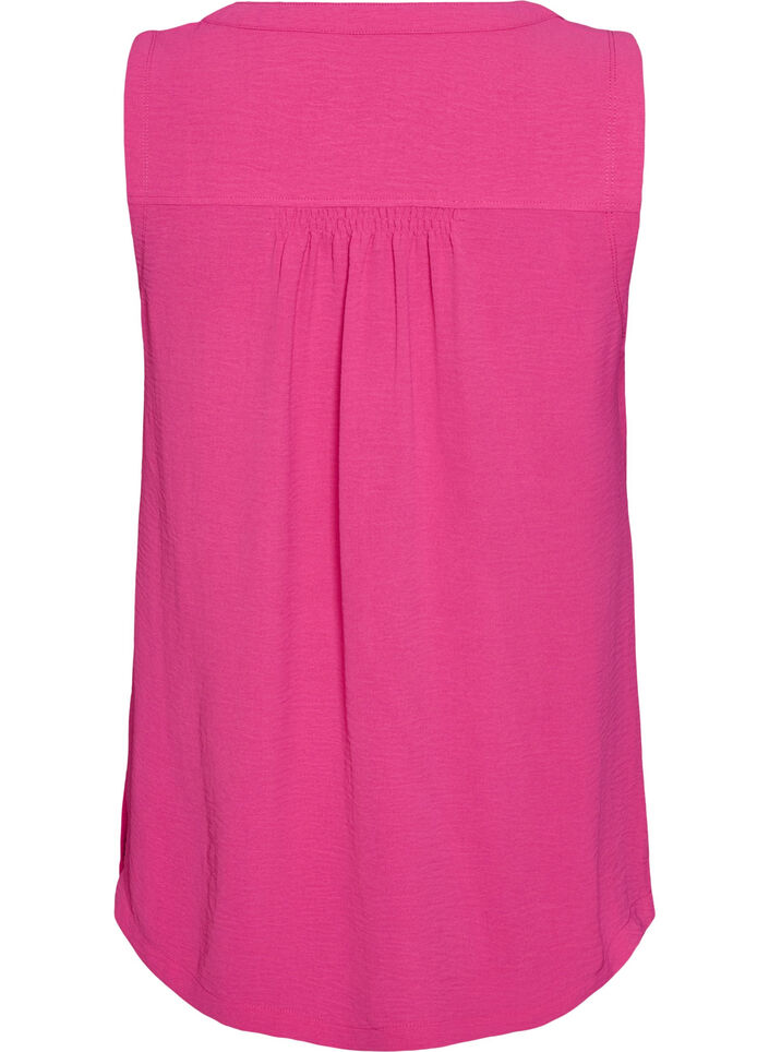Haut sans manches effet froiss&eacute;, Rose, Packshot image number 1