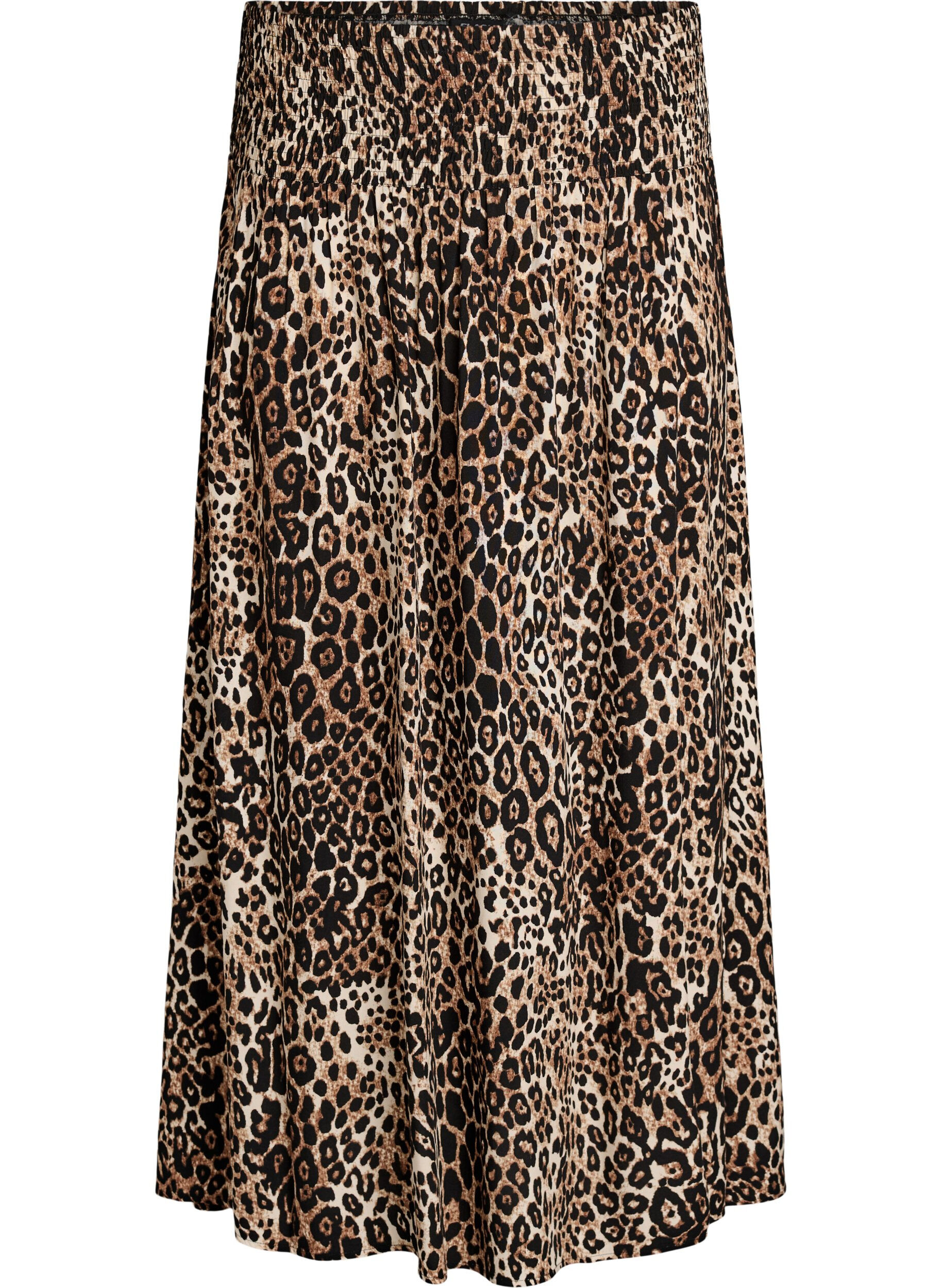 FLASH - Jupe longue en viscose avec smocks