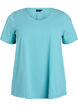 T-shirt basique en coton de couleur unie, Bleu, Packshot image number 0