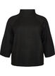 Blouse en maille en m&eacute;lange de viscose &agrave; col roul&eacute;, Noir, Packshot image number 0