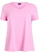 T-shirt basique en coton de couleur unie, Rose, Packshot image number 0