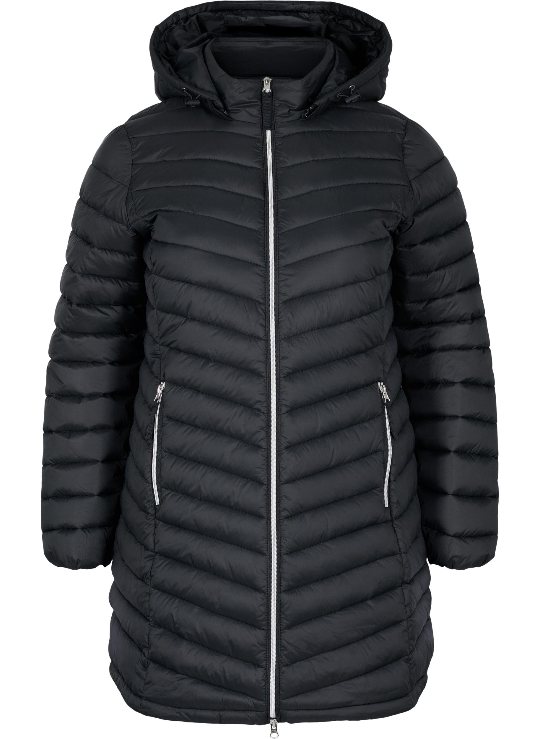 Veste l&eacute;g&egrave;re avec des poches et une capuche d&eacute;tachable